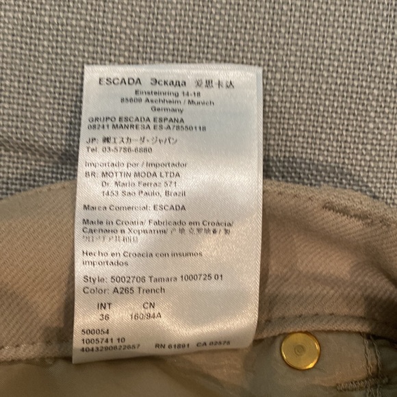 Womens Escada work pant trouser jean workwear casual stretch - Picture 9 of 10